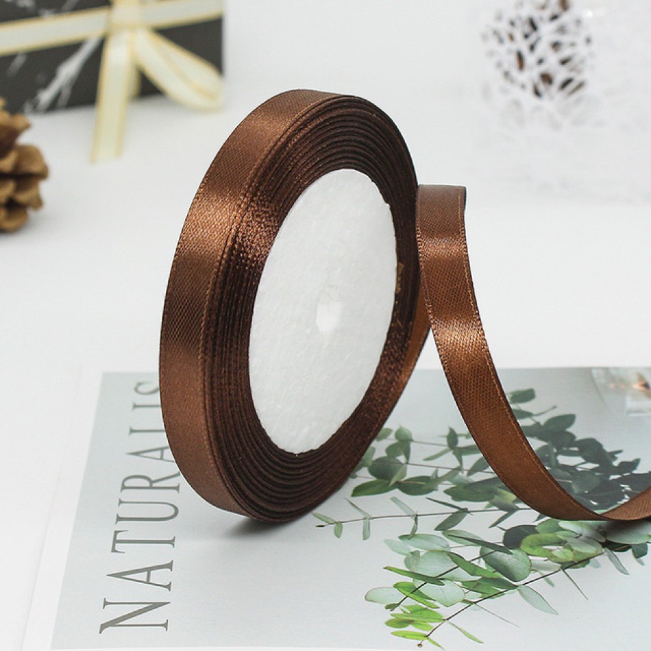Craftyscrappers Satin Ribbons - BROWN