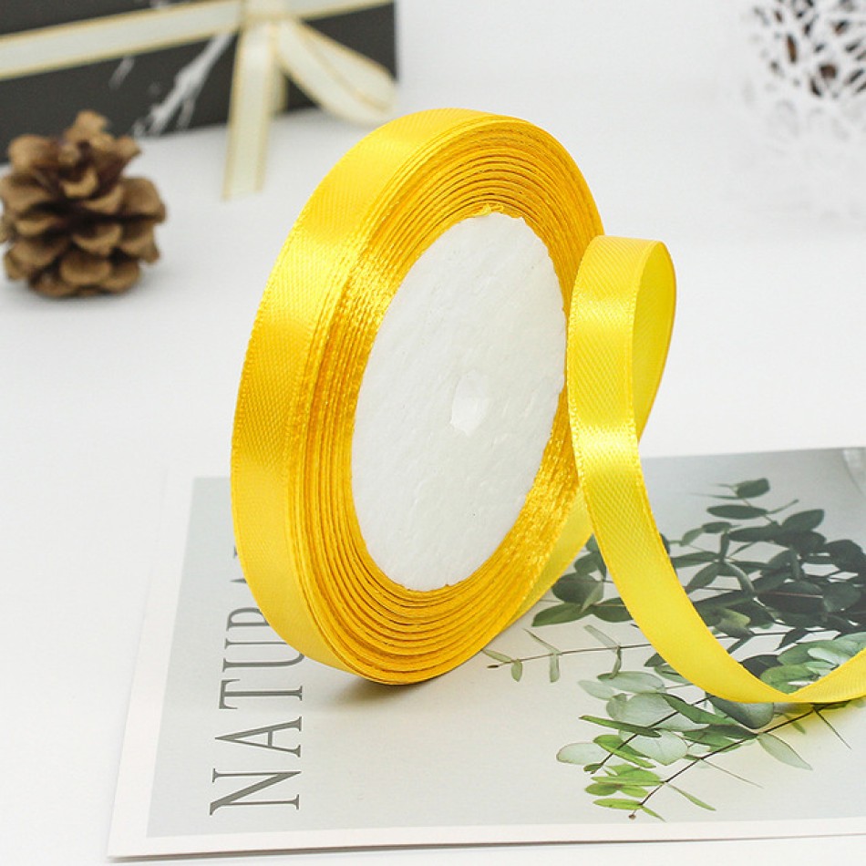 Craftyscrappers Satin Ribbons - YELLOW
