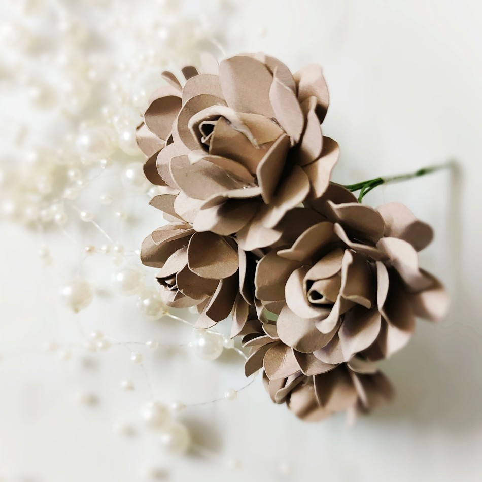 Craftyscrappers Paper Flowers - ROSE(CHOCOLATE)