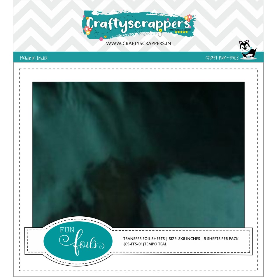 Craftyscrappers Funfoil- TEMPO TEAL