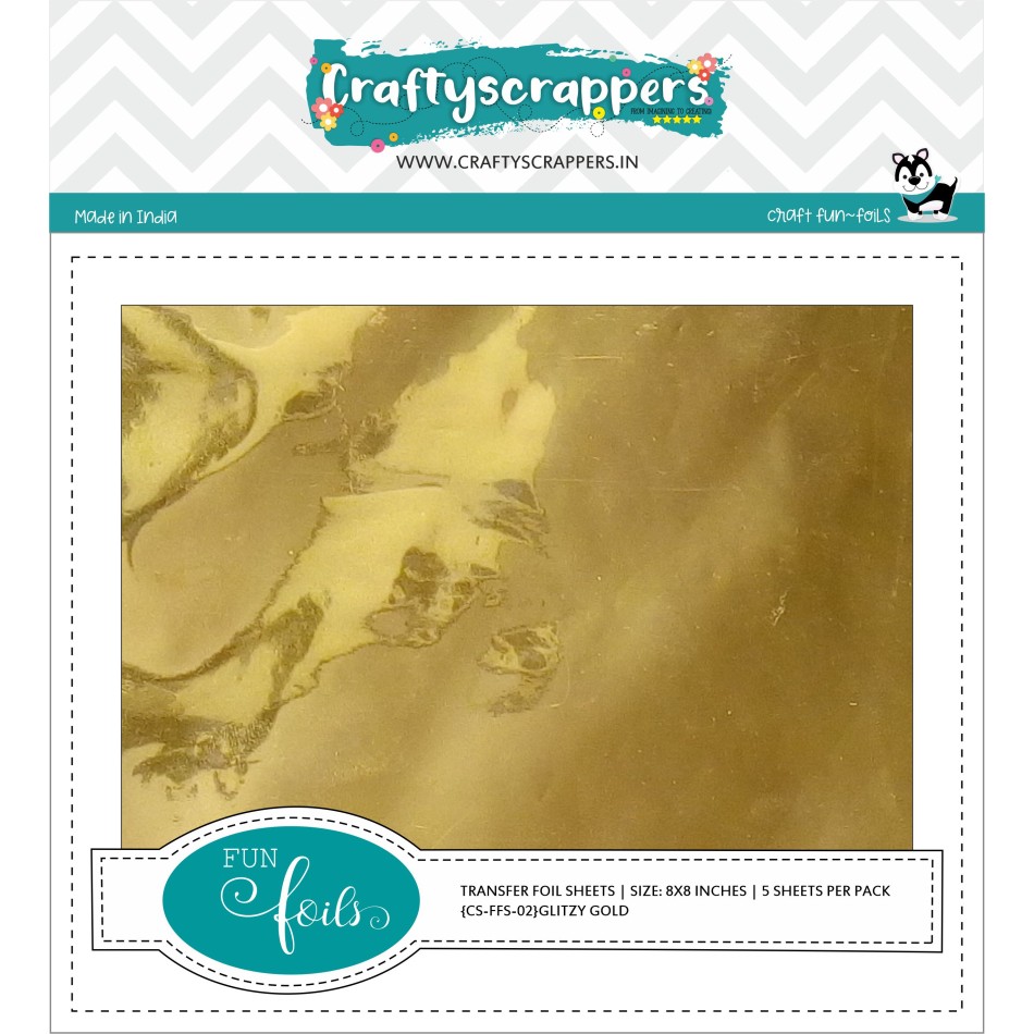 Craftyscrappers Funfoil- GLITZY GOLD