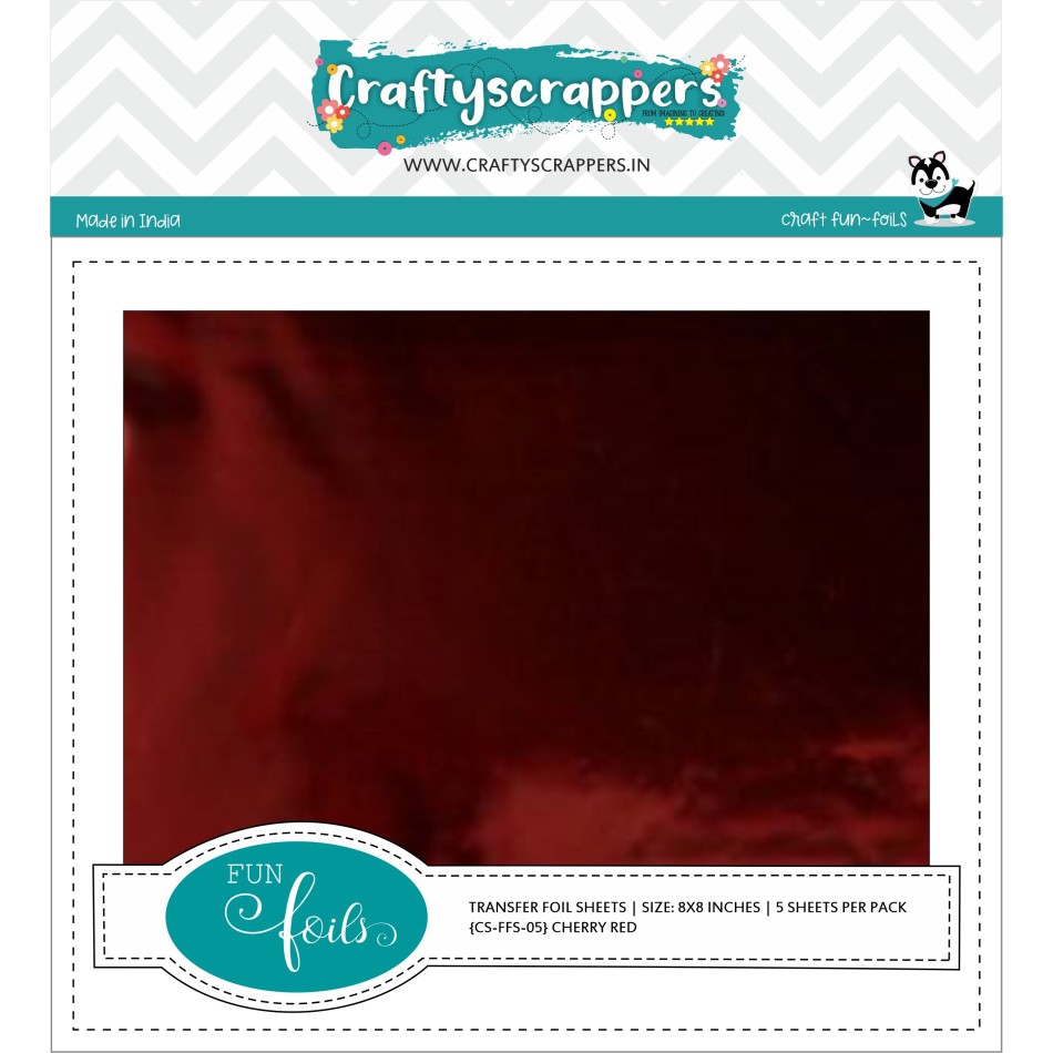 Craftyscrappers Funfoil- CHERRY RED