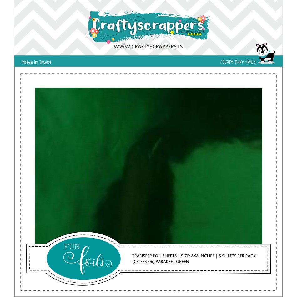 Craftyscrappers Funfoil- PARAKEET GREEN