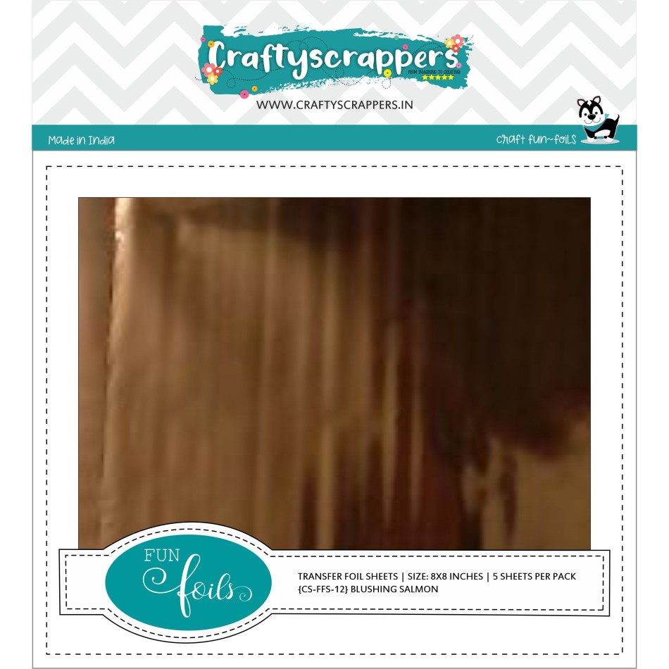 Craftyscrappers Funfoil- BLUSHING SALMON