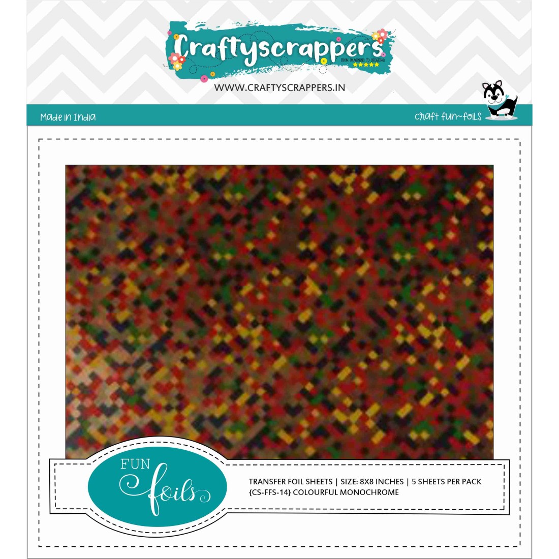 Craftyscrappers Funfoil- COLORFUL MONOCHROME