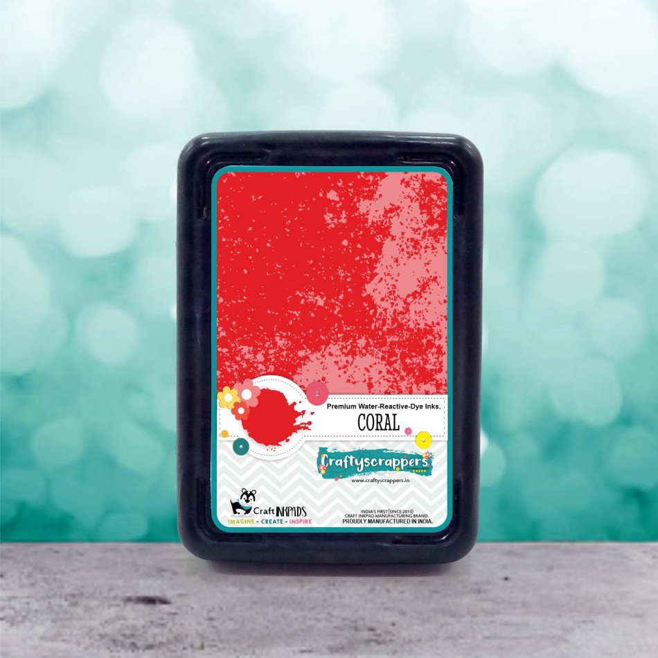 Craftyscrappers Inkpad- CORAL