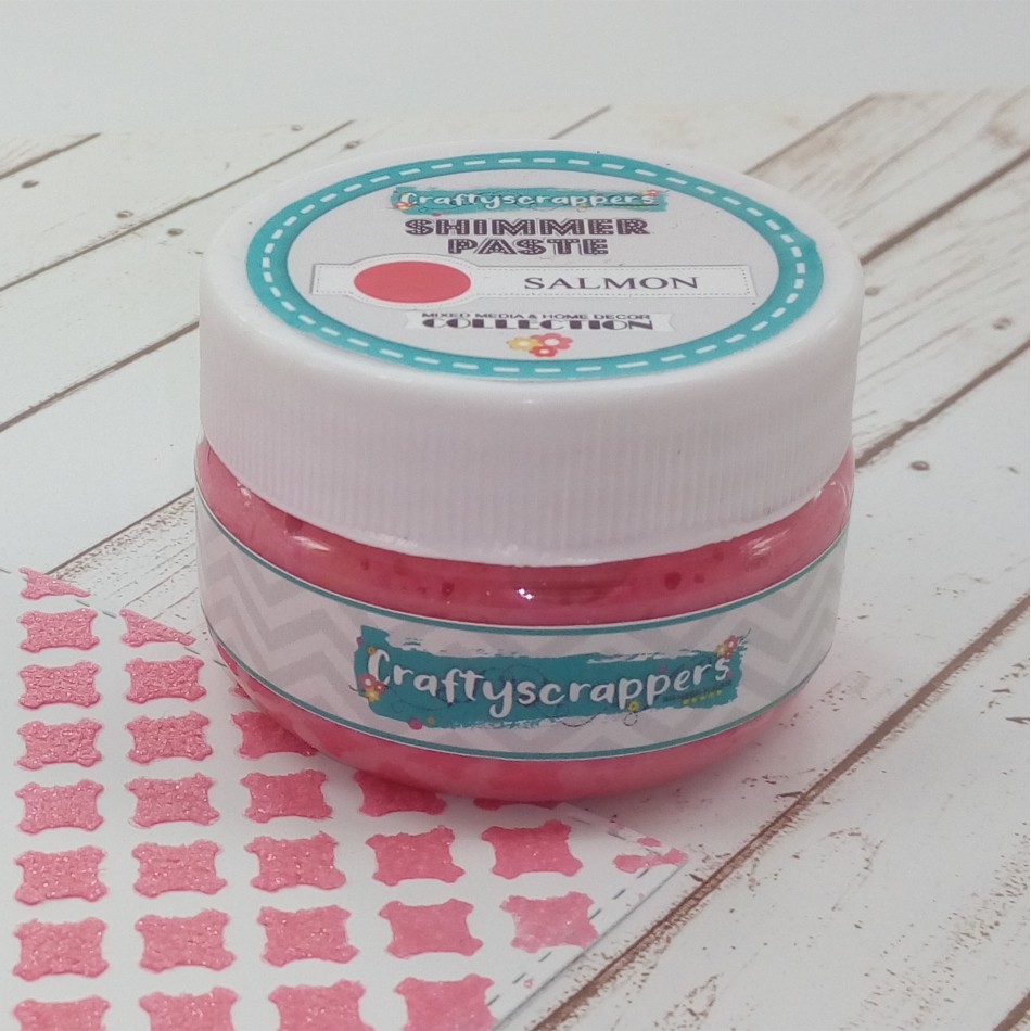 Craftyscrappers ShimmerPaste- SALMON