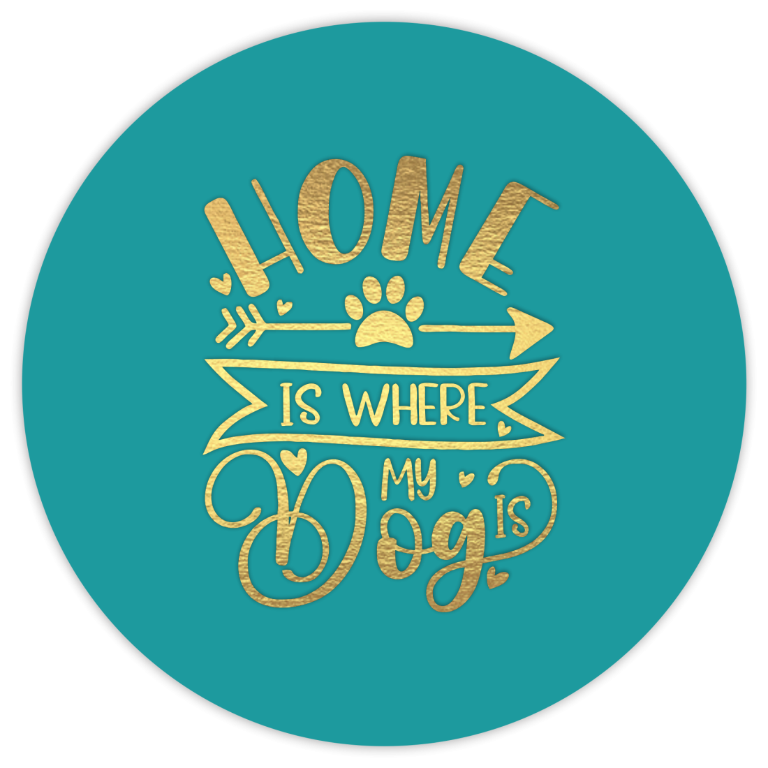 Craftyscrappers Resin Decals- DOG QUOTE