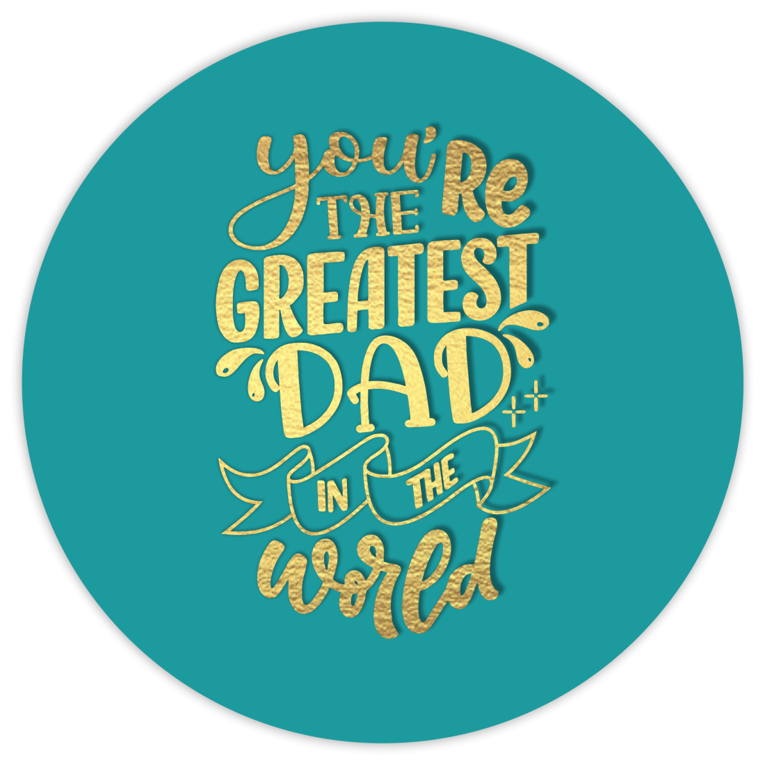 Craftyscrappers Resin Decals- GREATEST DAD