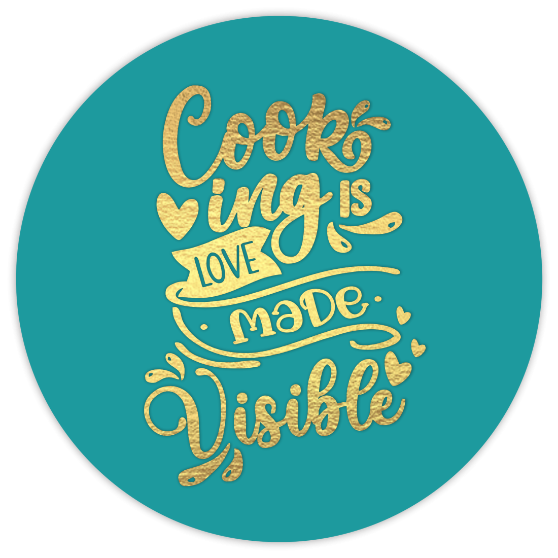 Craftyscrappers Resin Decals- LOVE COOKING