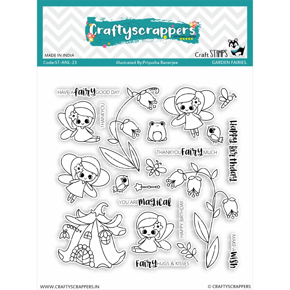 Craftyscrappers Stamps- GARDEN FAIRIES