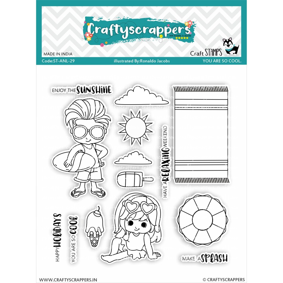 Craftyscrappers Stamps- YOU ARE SO COOL