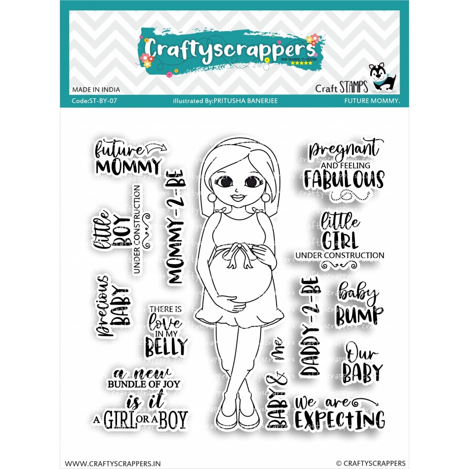 Craftyscrappers Stamps- FUTURE MOMMY