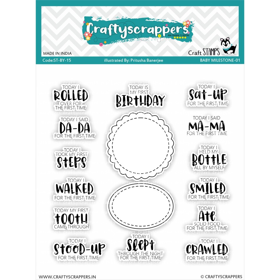 Craftyscrappers Stamps- BABY MILESTONE-01