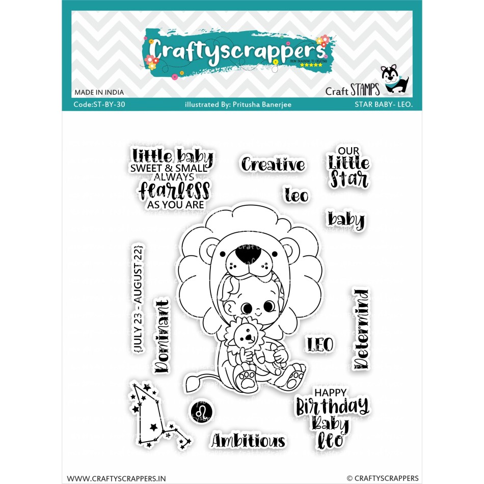 Craftyscrappers Stamps- STAR BABY-LEO