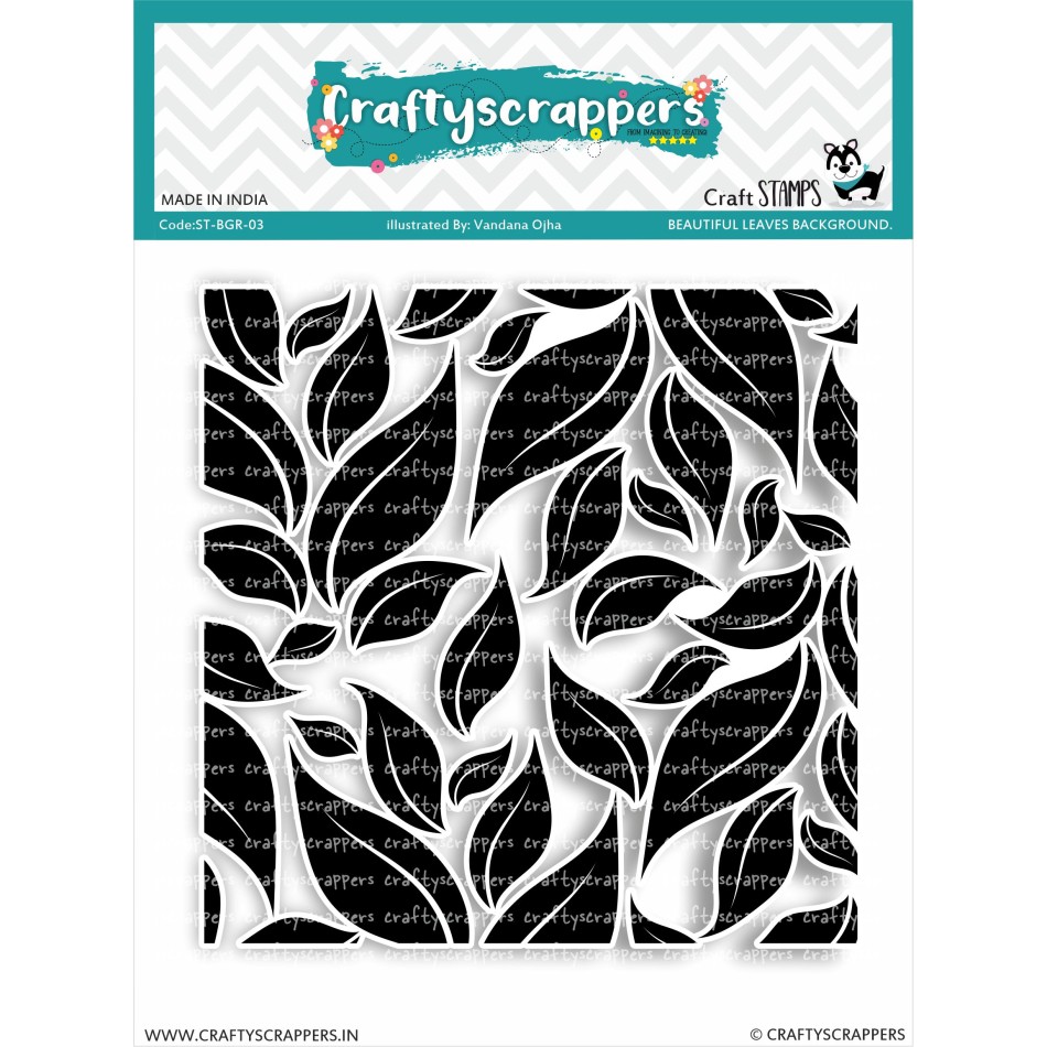 Craftyscrappers Stamps- BEAUTIFUL LEAVES BACKGROUND