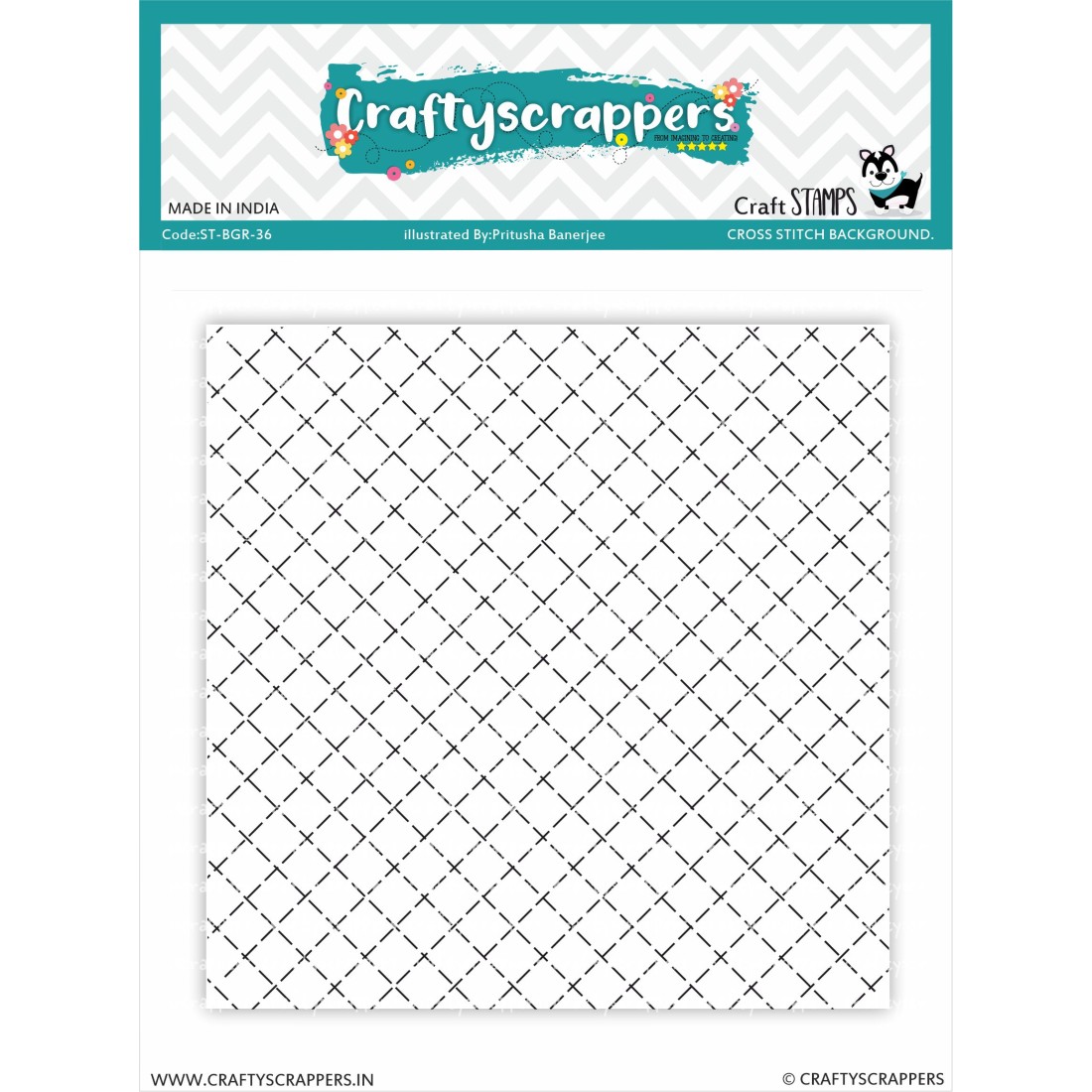 Craftyscrappers Stamps- CROSS STITCH BACKGROUND