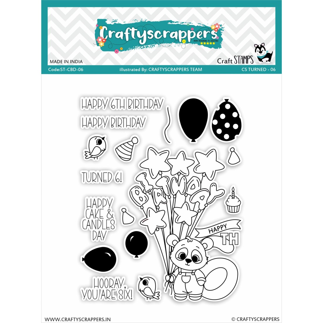 Craftyscrappers Stamps- CS TURNED 6