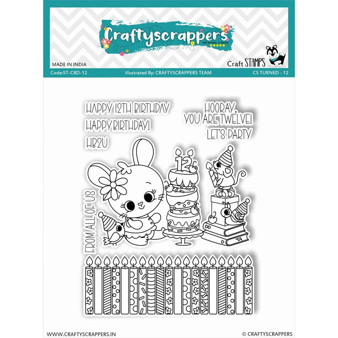 Craftyscrappers Stamps- CS TURNED 12