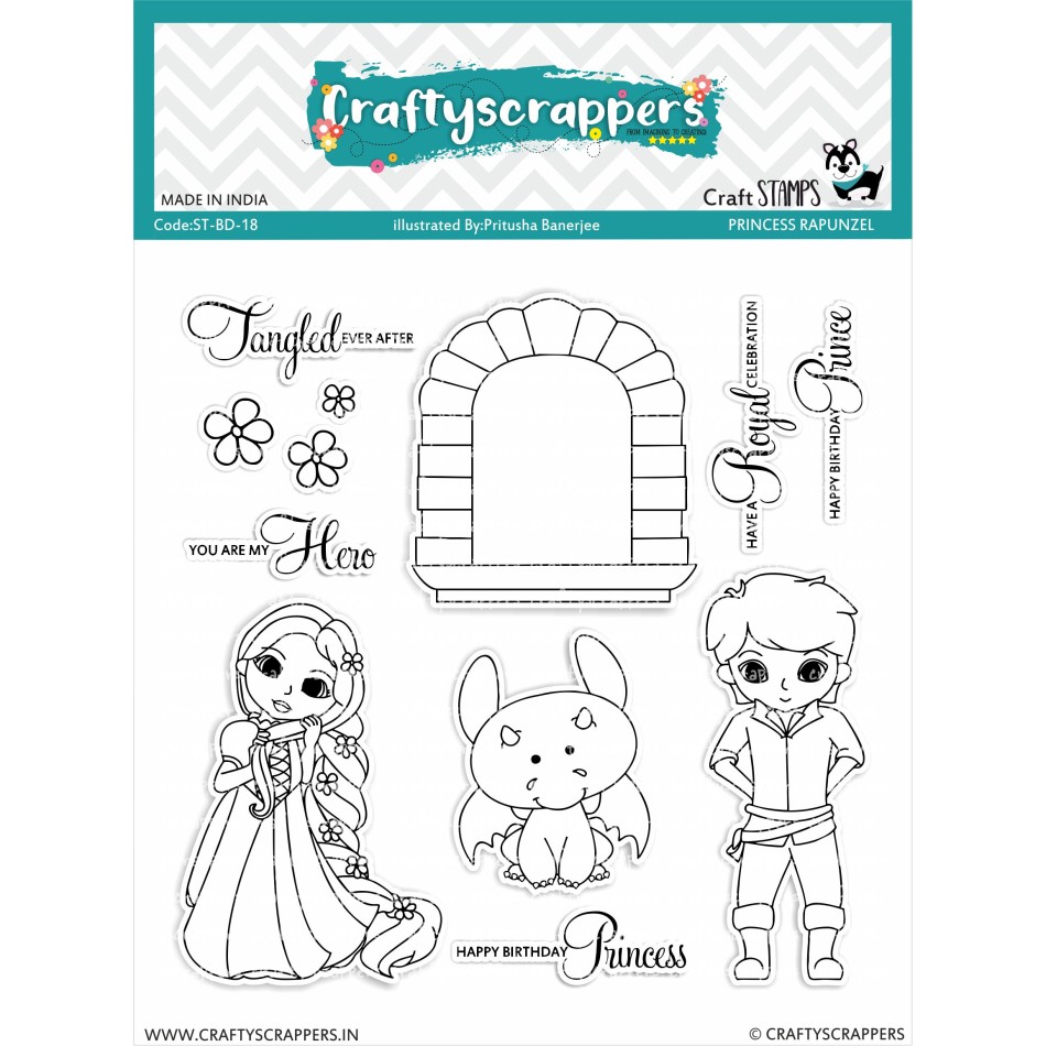 Craftyscrappers Stamps- PRINCESS RAPHUNZEL