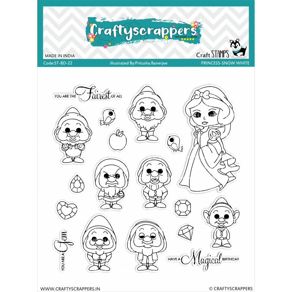 Craftyscrappers Stamps- PRINCESS SNOWWHITE