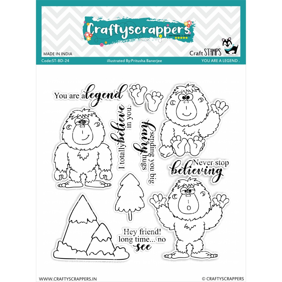 Craftyscrappers Stamps- YOU ARE A LEGEND