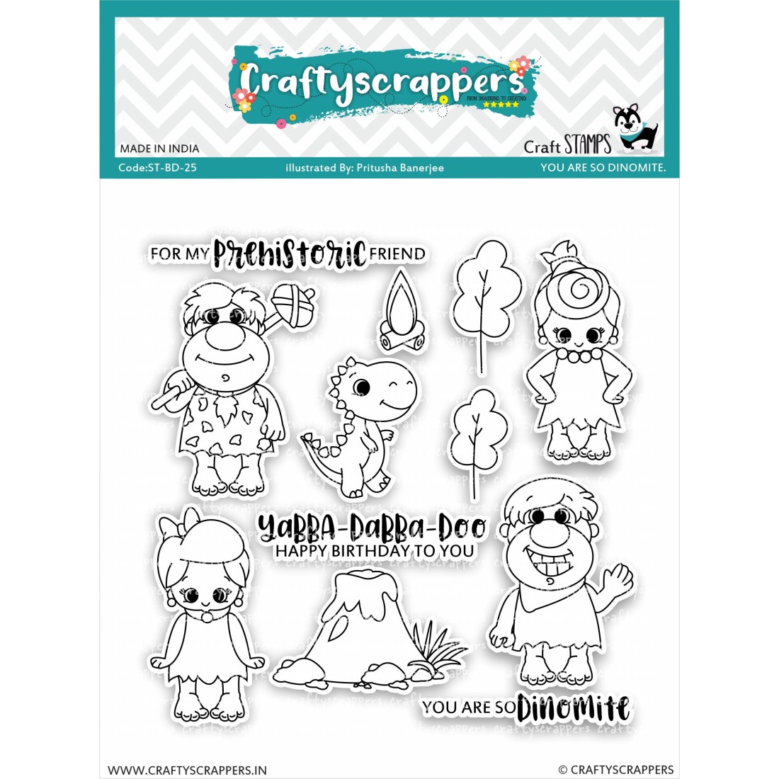 Craftyscrappers Stamps- YOU ARE SO DINOMITE