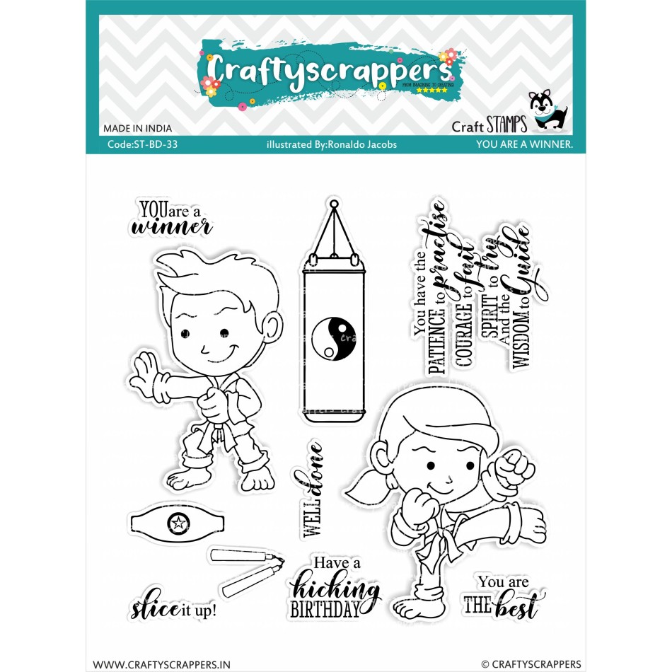 Craftyscrappers Stamps- YOU ARE A WINNER