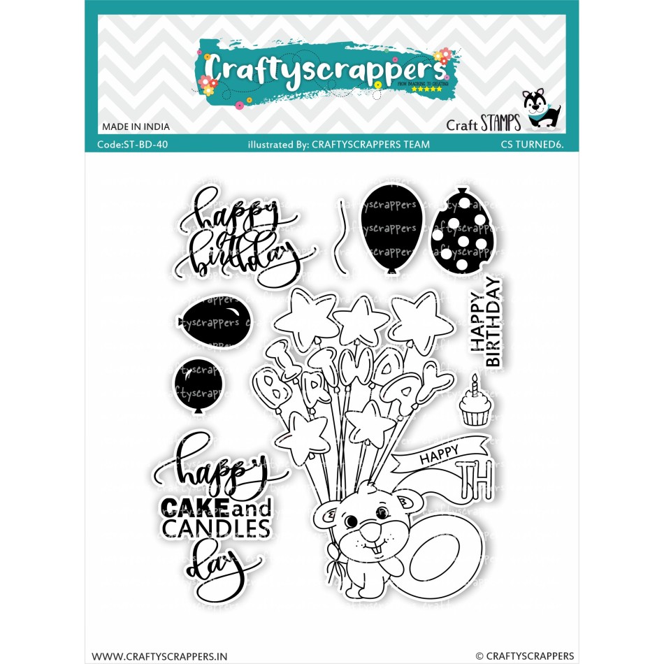 Craftyscrappers Stamps- CS TURNED 6