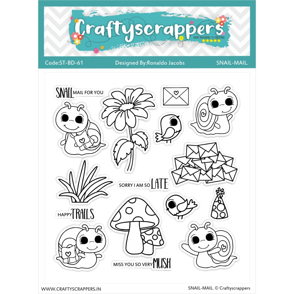 Craftyscrappers Stamps- SNAIL MAIL