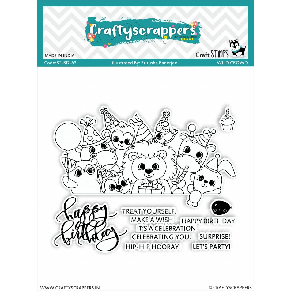 Craftyscrappers Stamps- WILD CROWD