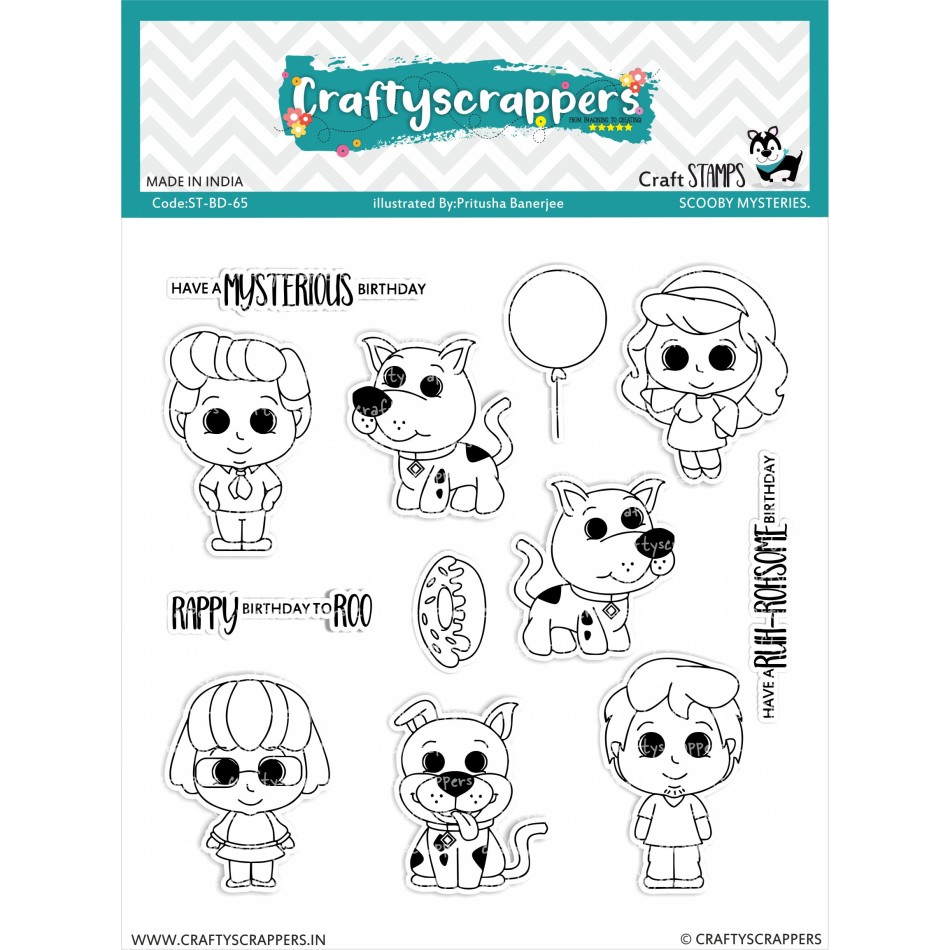 Craftyscrappers Stamps- SCOOBY MYSTERIES
