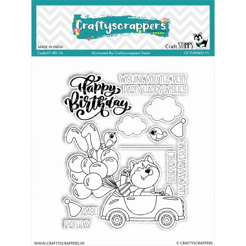 Craftyscrappers Stamps- Craftyscrappers Turned 11