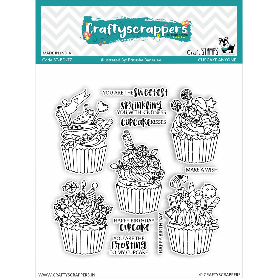 Craftyscrappers Stamps- CUPCAKE ANYONE?