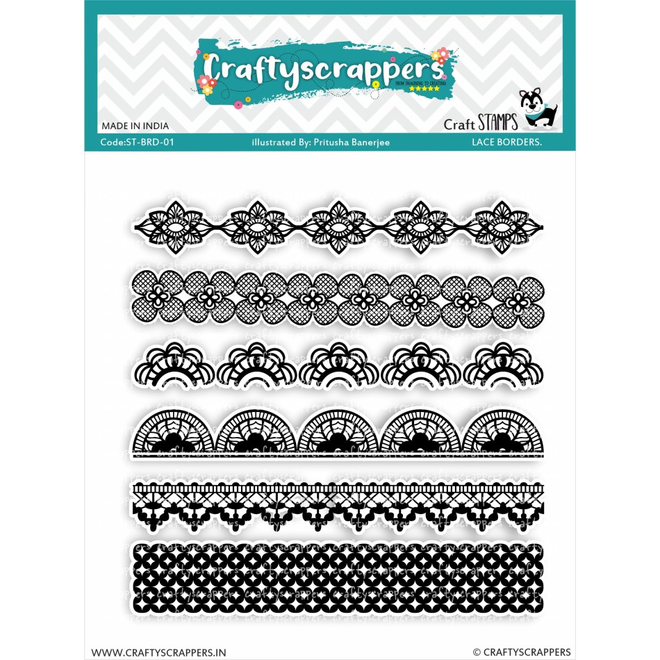 Craftyscrappers Stamps- LACE BORDERS