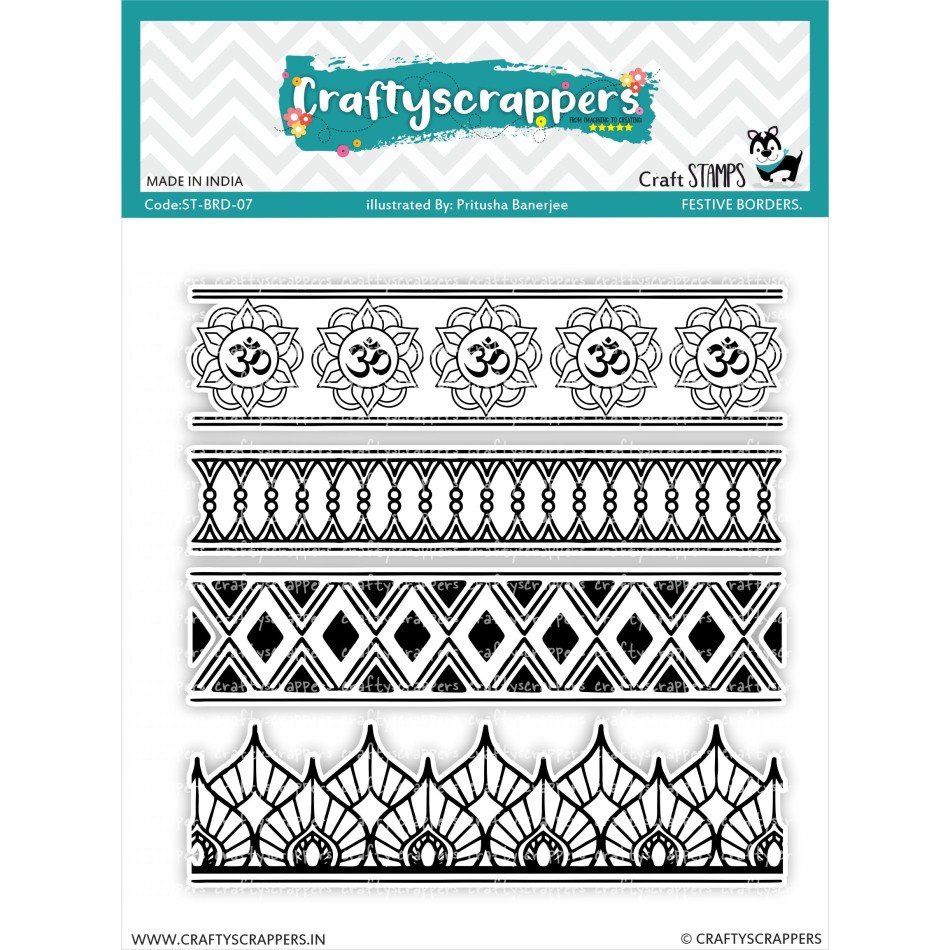 Craftyscrappers Stamps- FESTIVE BORDERS