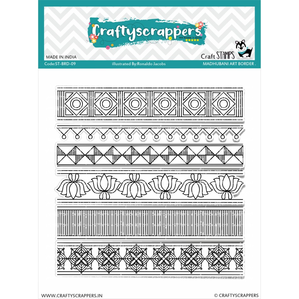 Craftyscrappers Stamps- MADHUBANI BORDERS