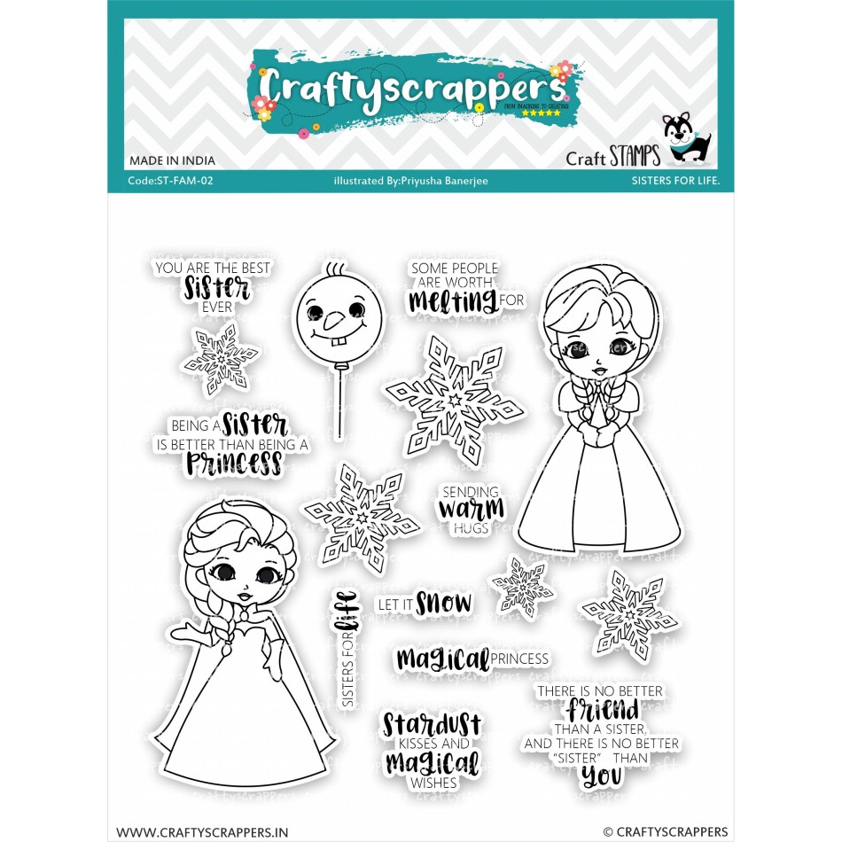Craftyscrappers Stamps- SISTERS FOR LIFE