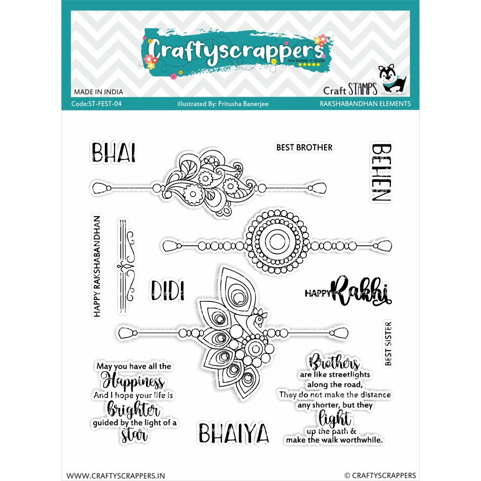 Craftyscrappers Stamps- RAKSHABANDHAN ELEMENTS