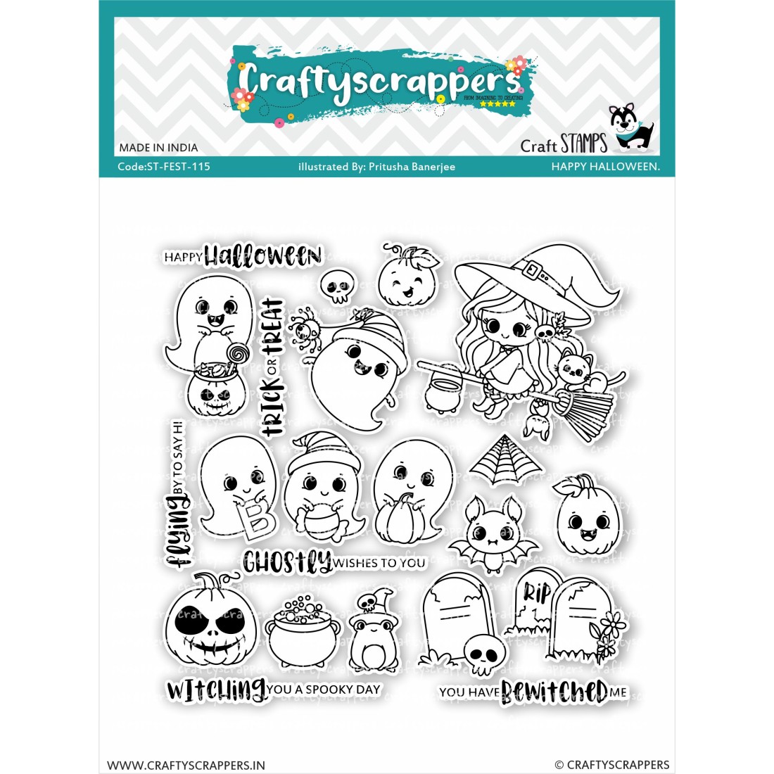 Craftyscrappers Stamps- HAPPY HALLOWEEN