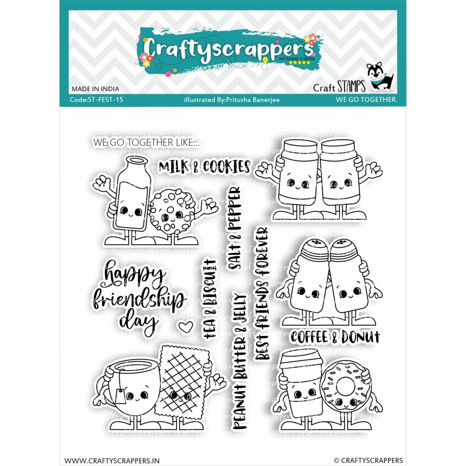 Craftyscrappers Stamps- WE GO TOGETHER
