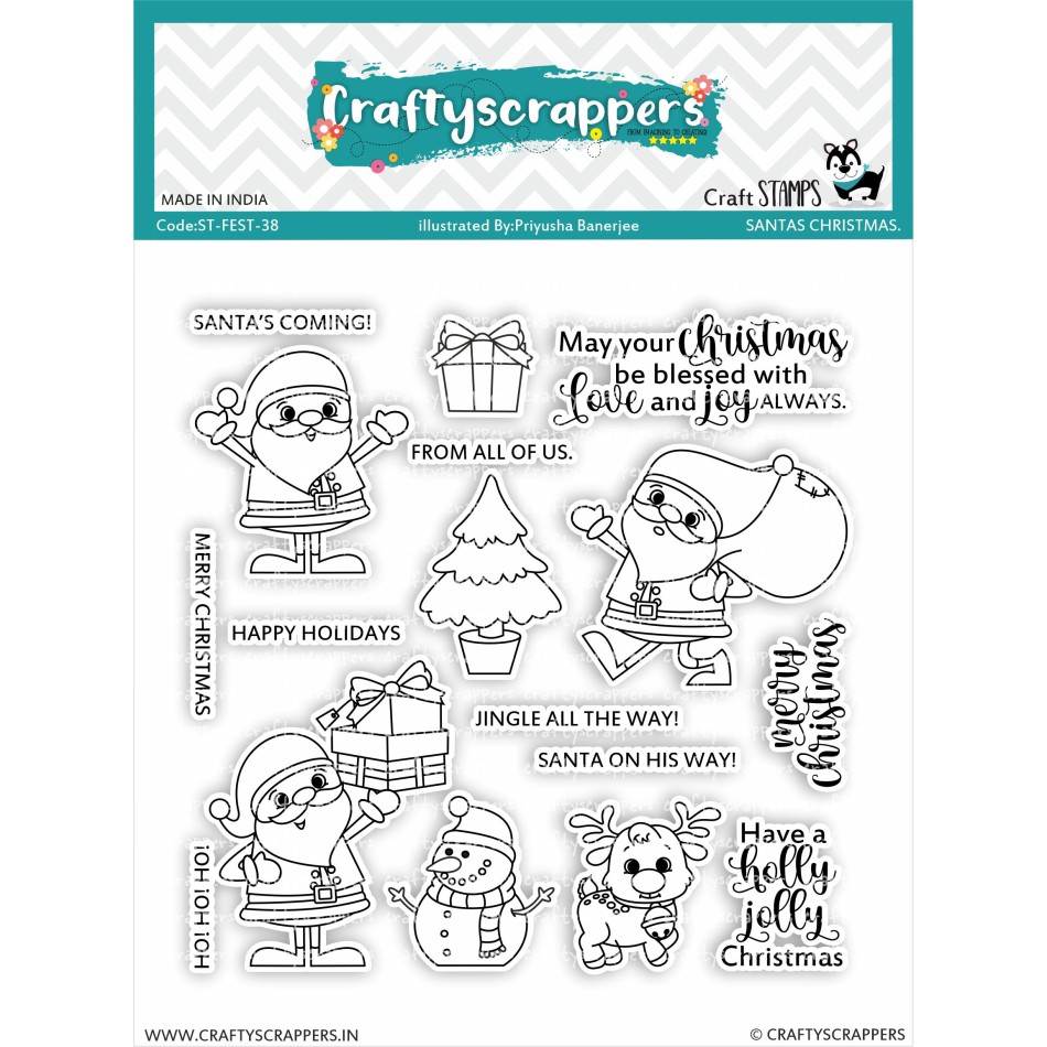 Craftyscrappers Stamps- SANTA'S CHRISTMAS
