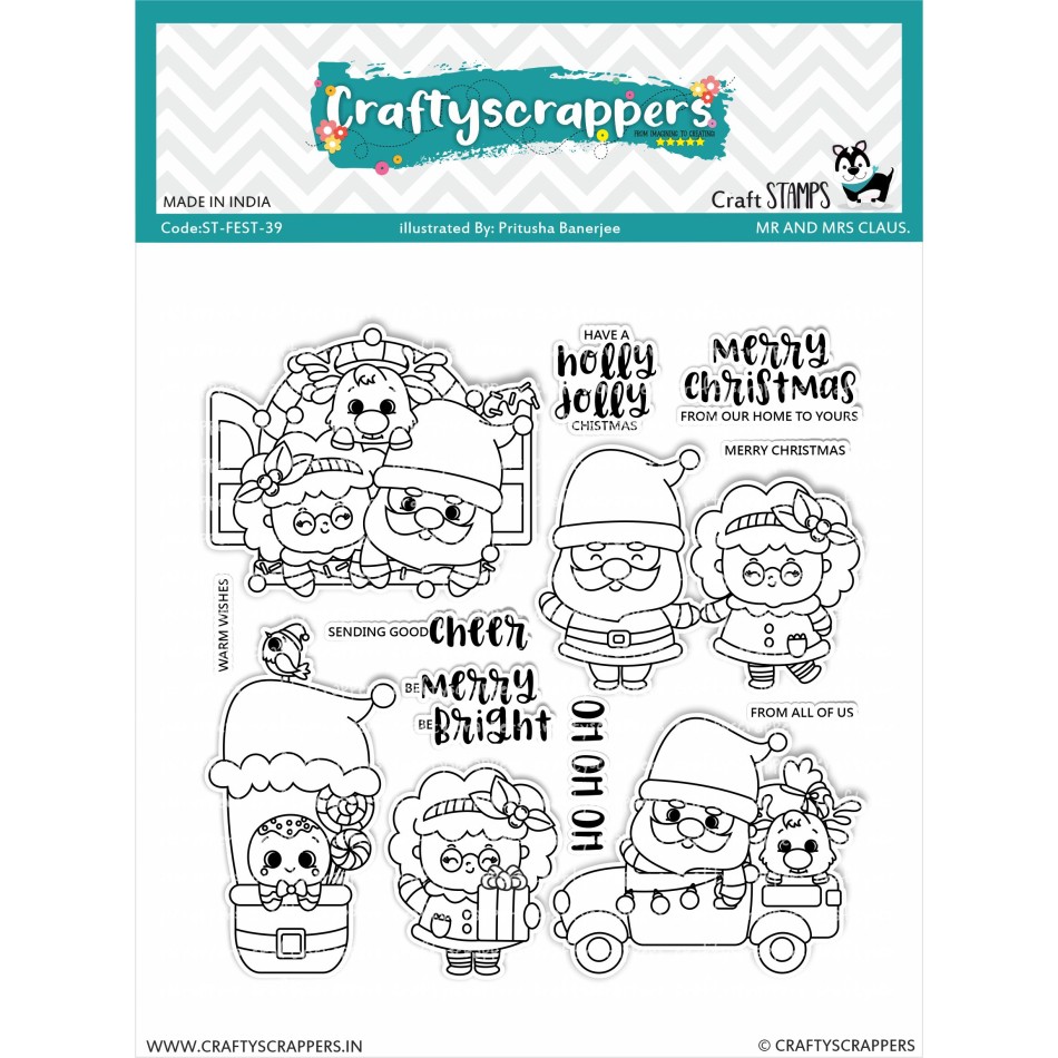 Craftyscrappers Stamps- MR AND MRS CLAUS