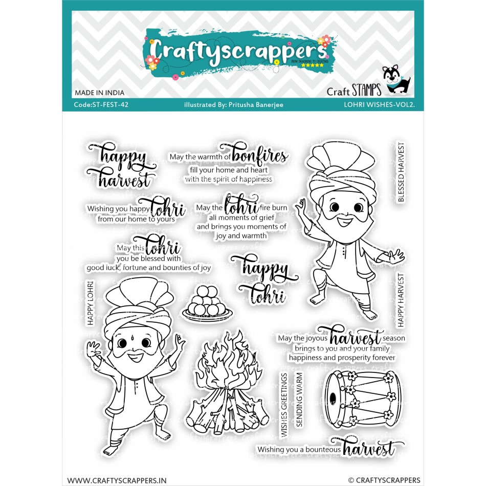 Craftyscrappers Stamps- LOHRI WISHES-VOL2