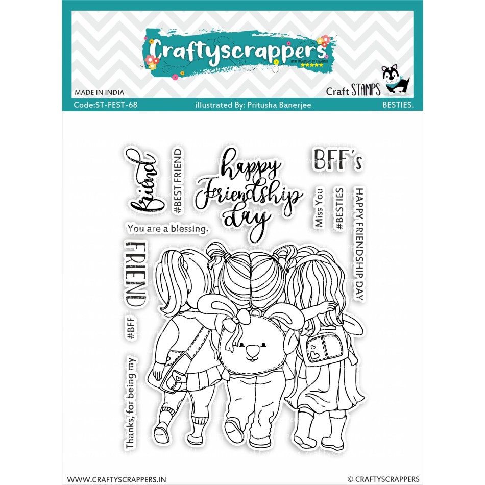 Craftyscrappers Stamps- BESTIES