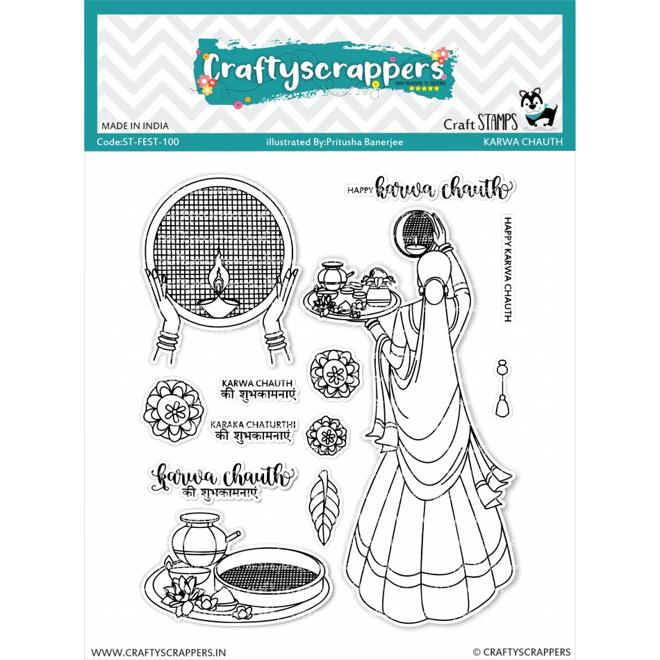Craftyscrappers Stamps- KARWA CHAUTH