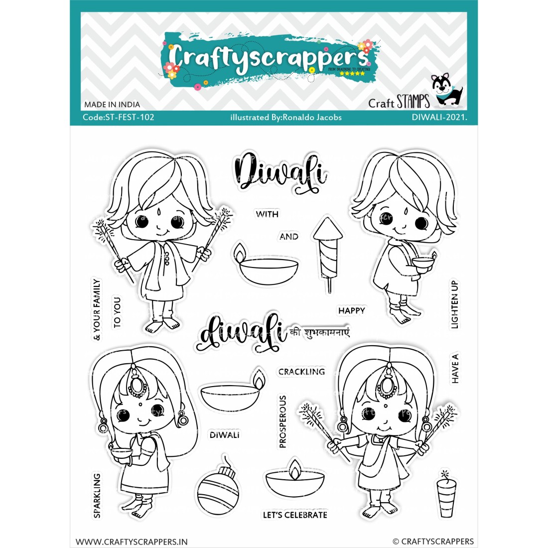 Craftyscrappers Stamps- DIWALI-2021