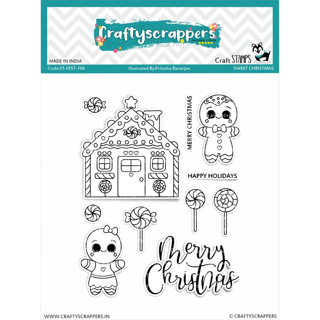 Craftyscrappers Stamps- SWEET CHRISTMAS