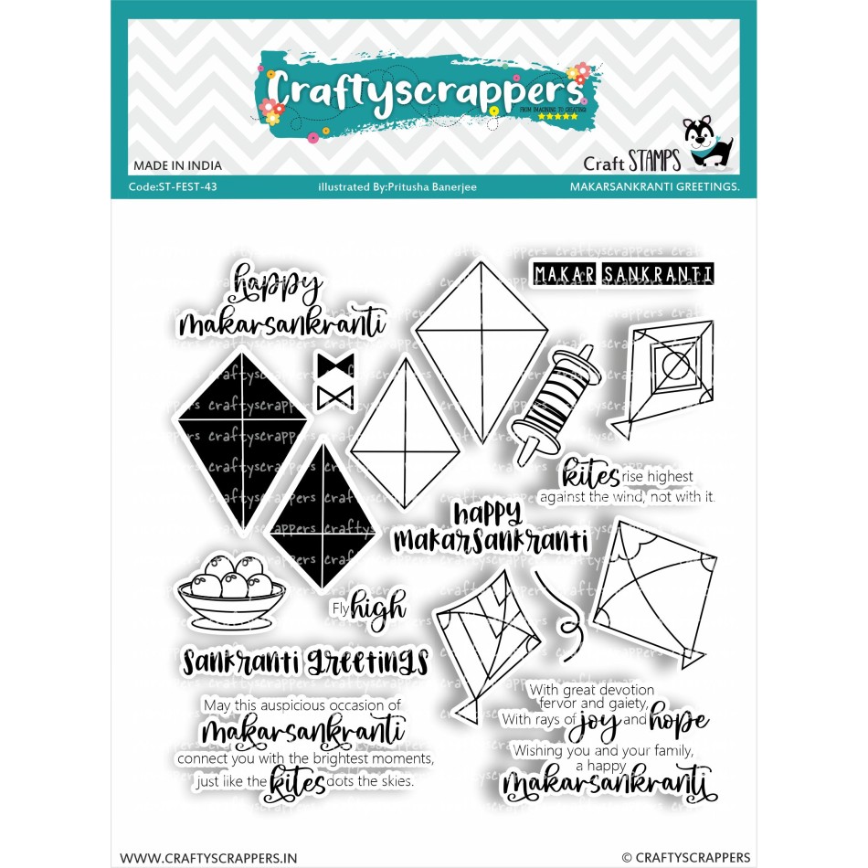 Craftyscrappers Stamps- MAKARSANKRANTI GREETINGS