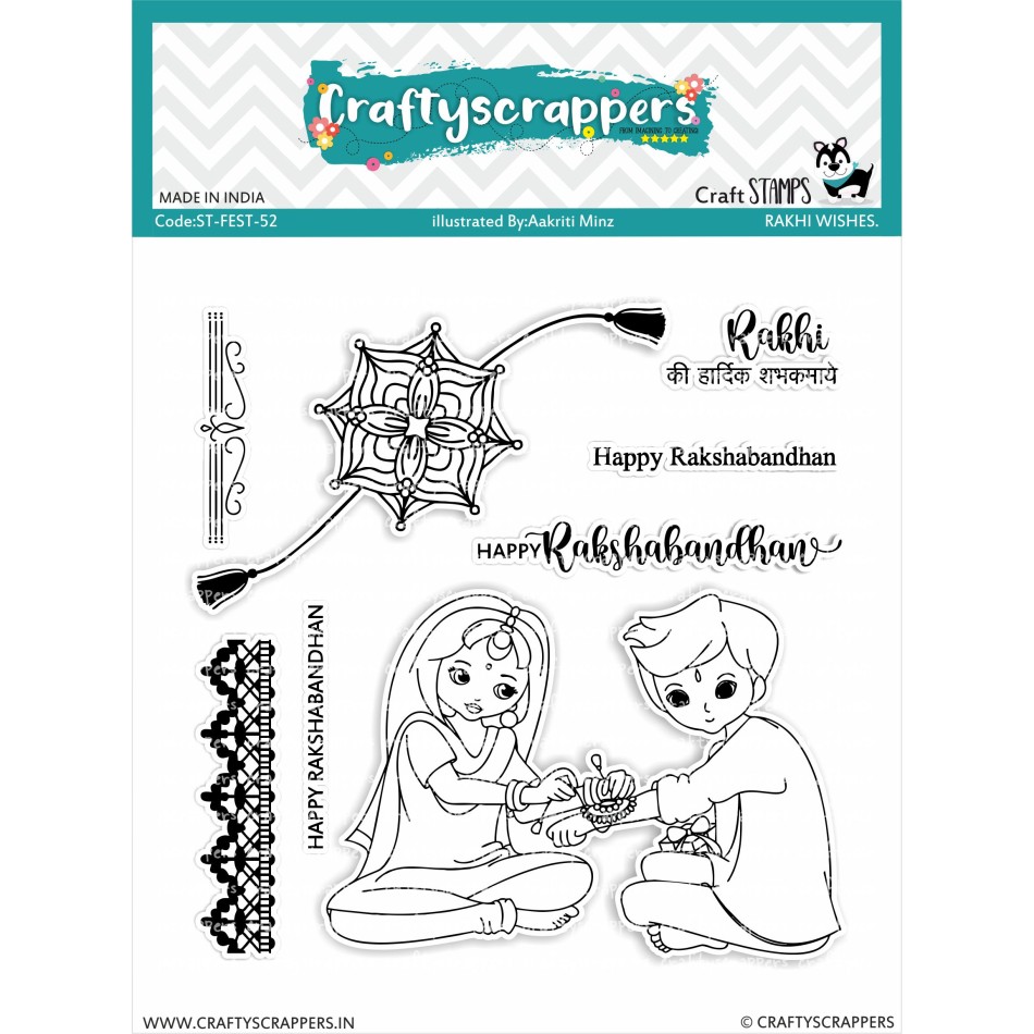 Craftyscrappers Stamps- RAKHI WISHES